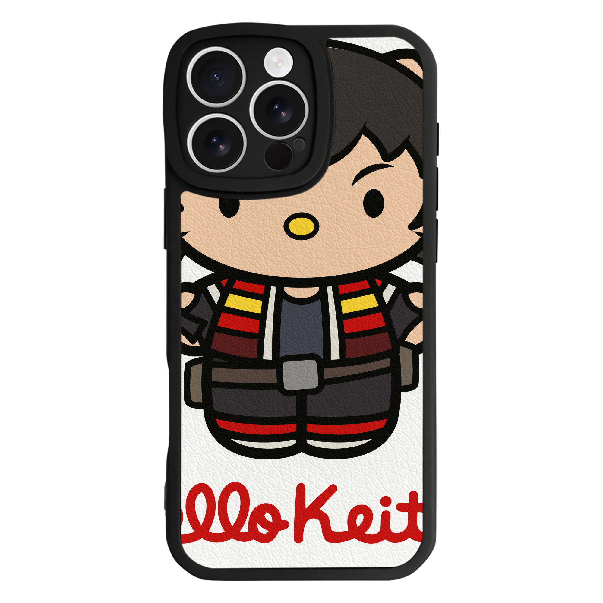 （画像用） Hello Kitty ハローキティ 【iPhone 16シリーズ対応】シリコンスマホケース（レザー調） 材質：シリコン